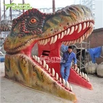 Cabeza de dinosaurio T Rex para fotografías